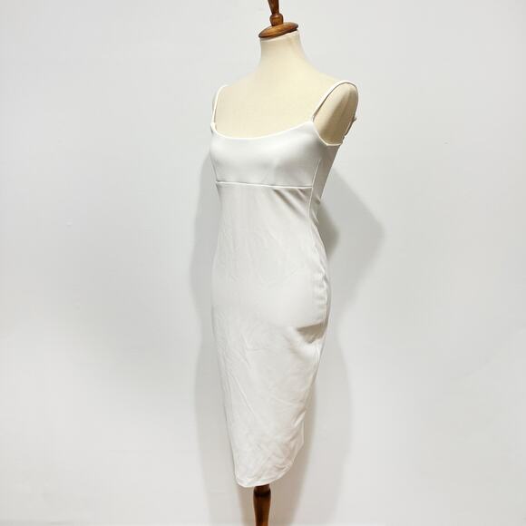 Nookie NWT Bailey Midi white wiggle dress size US M AU L - Picture 1 of 7